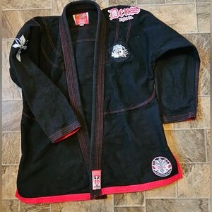 Dues Fight Club~ A3~gi jacket‎ only~Jiu-Jitsu~ MMA~Victory thru Christ